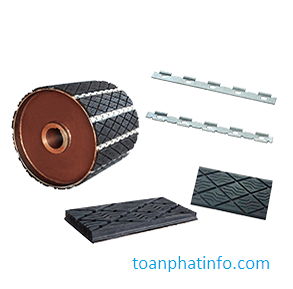 cao su bọc quả lô băng tải